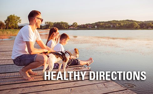 Healthy Directions Cover of Father and Children on Dock